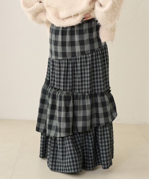 apres jour clair（アプレジュールクレア）の「【apres jour clair】アソートチェックスカート（スカート・レディース・ブラウン系その他/オフホワイト/ブラック系その他・X-LARGE/フリー）」の18枚目の写真