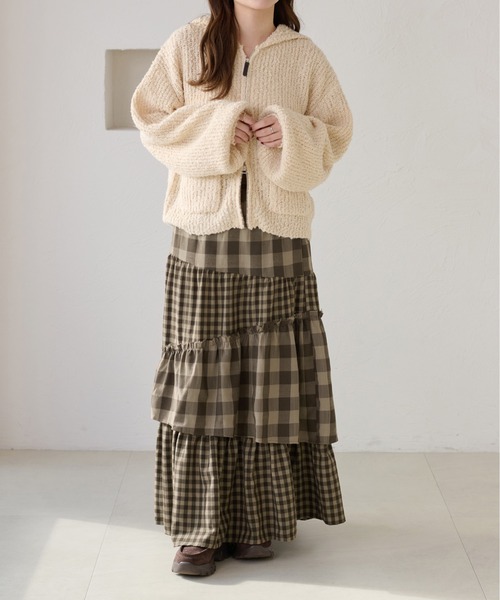 apres jour clair（アプレジュールクレア）の「【apres jour clair】アソートチェックスカート（スカート・レディース・ブラウン系その他/オフホワイト/ブラック系その他・X-LARGE/フリー）」の10枚目の写真