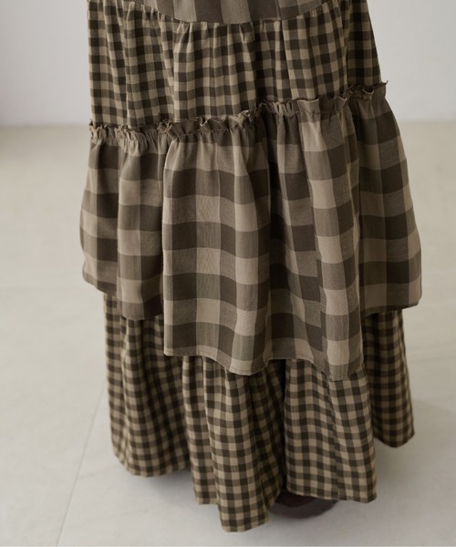 apres jour clair（アプレジュールクレア）の「【apres jour clair】アソートチェックスカート（スカート・レディース・ブラウン系その他/オフホワイト/ブラック系その他・X-LARGE/フリー）」の8枚目の写真