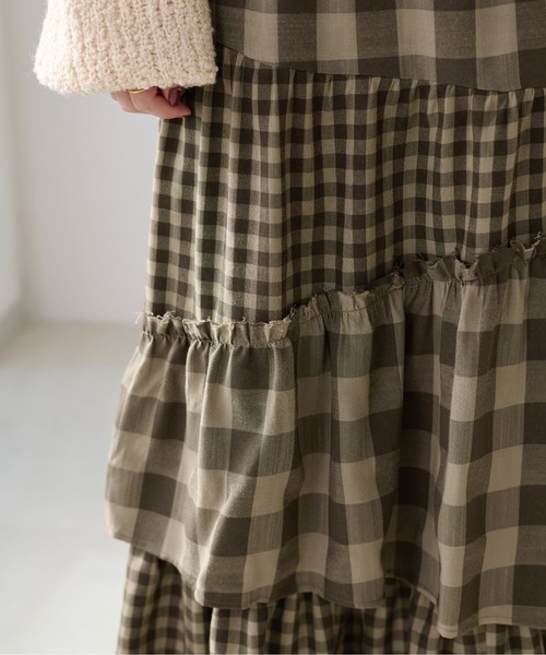 apres jour clair（アプレジュールクレア）の「【apres jour clair】アソートチェックスカート（スカート・レディース・ブラウン系その他/オフホワイト/ブラック系その他・X-LARGE/フリー）」の9枚目の写真