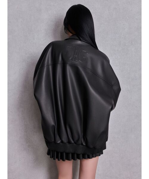 GYDA（ジェイダ）の「Symmetry GYDA EmbossフェイクレザーBIGブルゾン（ブルゾン・レディース・ブラック・FREE）」の3枚目の写真