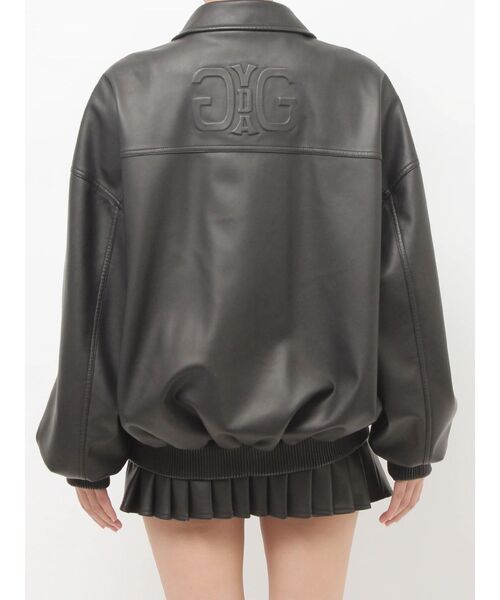 GYDA（ジェイダ）の「Symmetry GYDA EmbossフェイクレザーBIGブルゾン（ブルゾン・レディース・ブラック・FREE）」の8枚目の写真