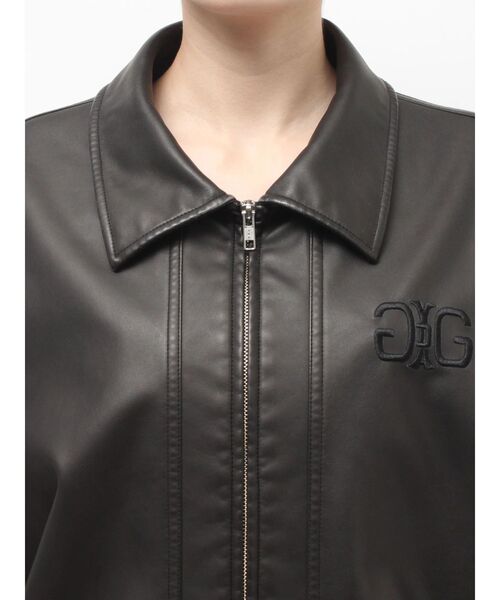 GYDA（ジェイダ）の「Symmetry GYDA EmbossフェイクレザーBIGブルゾン（ブルゾン・レディース・ブラック・FREE）」の9枚目の写真