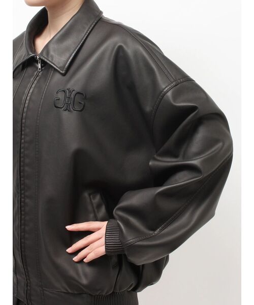 GYDA（ジェイダ）の「Symmetry GYDA EmbossフェイクレザーBIGブルゾン（ブルゾン・レディース・ブラック・FREE）」の10枚目の写真