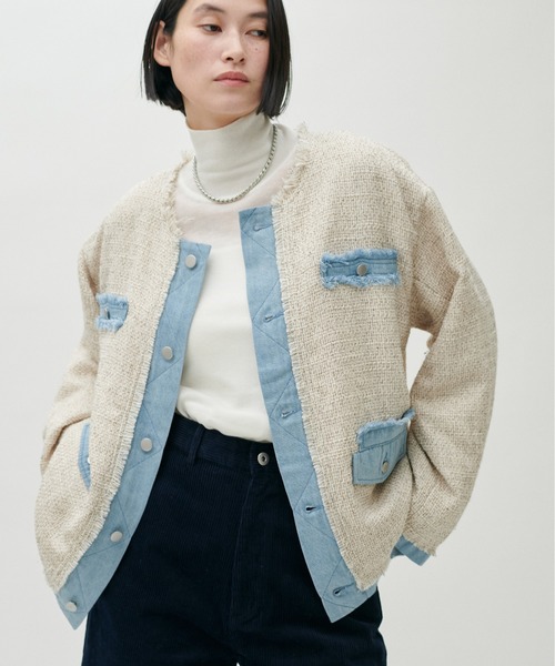 LARUTA(ラルータ)の「【LARUTA】シアータートルウール混天竺ニットプルオーバー(ニット/セーター・レディース・ピンク/ベージュ/グレー/アイボリー/ブラック・FREE)」の11枚目の写真