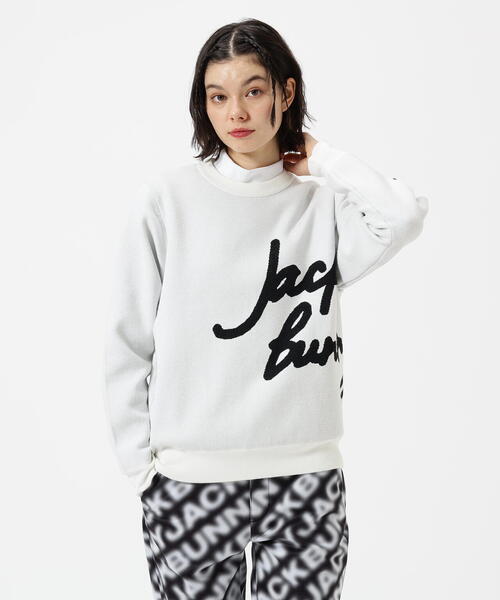Jack Bunny!!】防風裏地付きクルーネックニットプルオーバー（ニット