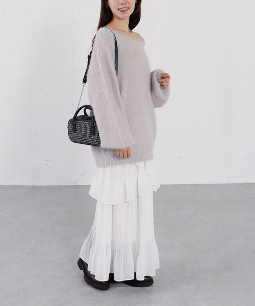 archives（アルシーヴ）の「アシメシアーティアードプリーツスカート（スカート・レディース・アイボリー/ブラック/ブルーグレー・MEDIUM）」の9枚目の写真