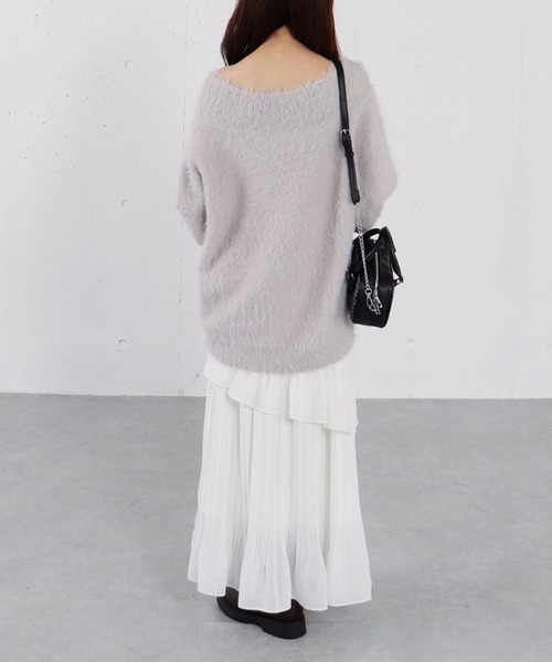 archives（アルシーヴ）の「アシメシアーティアードプリーツスカート（スカート・レディース・アイボリー/ブラック/ブルーグレー・MEDIUM）」の11枚目の写真