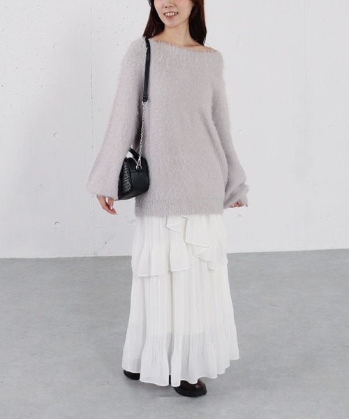 archives（アルシーヴ）の「アシメシアーティアードプリーツスカート（スカート・レディース・アイボリー/ブラック/ブルーグレー・MEDIUM）」の10枚目の写真