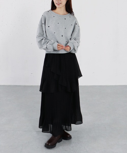 archives（アルシーヴ）の「アシメシアーティアードプリーツスカート（スカート・レディース・アイボリー/ブラック/ブルーグレー・MEDIUM）」の17枚目の写真