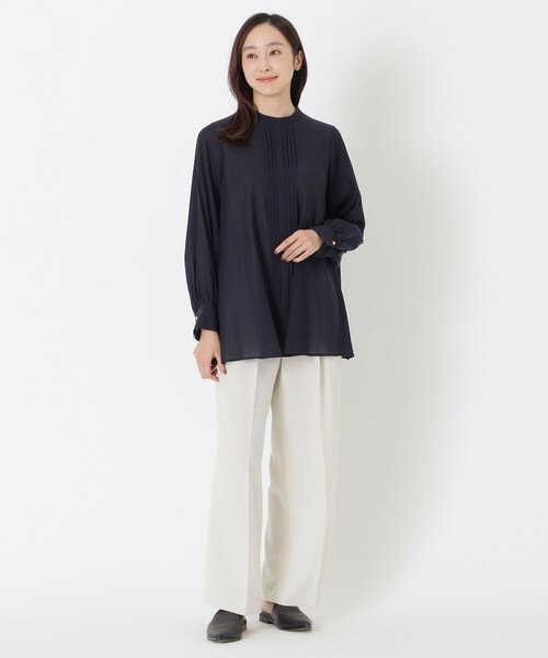 S.ESSENTIALS（エスエッセンシャルズ）の「フロントタックブラウス（シャツ/ブラウス・レディース・ピンク系その他2/ダークネイビー・36/38）」の4枚目の写真