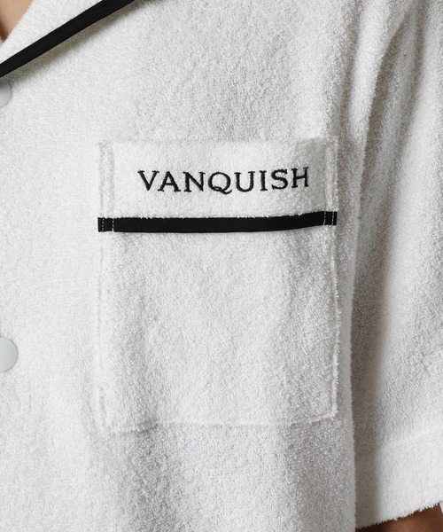 VANQUISH(ヴァンキッシュ)の「VANQUISH / ヴァンキッシュ パイル オープンカラーシャツ(シャツ/ブラウス・メンズ・ブラック/ホワイト・L/M)」の6枚目の写真