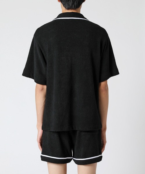 VANQUISH(ヴァンキッシュ)の「VANQUISH / ヴァンキッシュ パイル オープンカラーシャツ(シャツ/ブラウス・メンズ・ブラック/ホワイト・L/M)」の8枚目の写真