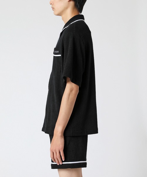 VANQUISH(ヴァンキッシュ)の「VANQUISH / ヴァンキッシュ パイル オープンカラーシャツ(シャツ/ブラウス・メンズ・ブラック/ホワイト・L/M)」の9枚目の写真