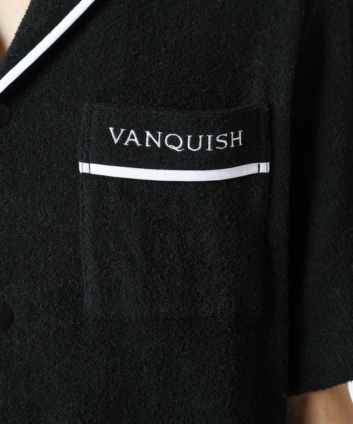 VANQUISH(ヴァンキッシュ)の「VANQUISH / ヴァンキッシュ パイル オープンカラーシャツ(シャツ/ブラウス・メンズ・ブラック/ホワイト・L/M)」の11枚目の写真