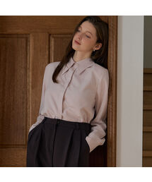 Classic Spread Collar Blouse [Pink]