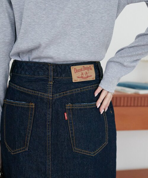 DISCOAT(ディスコート)の「USコットンデニムミニスカート(スカート・レディース・ネイビー/サックスブルー・FREE)」の20枚目の写真