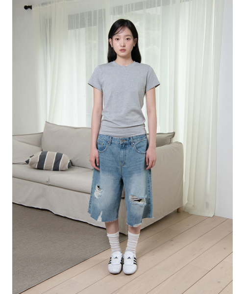 OAFISH(オアフィッシュ)の「OAF BASIC T-SHIRT, MELANGE(Tシャツ/カットソー・レディース・その他・ONE SIZE)」の2枚目の写真