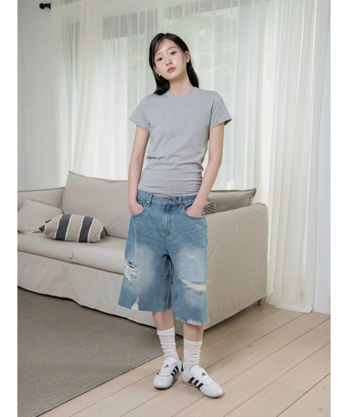 OAFISH(オアフィッシュ)の「OAF BASIC T-SHIRT, MELANGE(Tシャツ/カットソー・レディース・その他・ONE SIZE)」の3枚目の写真