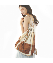 [INT] Mixed Easy Draw Backpack _ Orange Beige