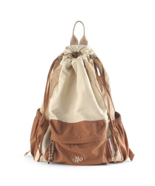 MASMARULEZ（マスマルールズ）の「[INT] Mixed Easy Draw Backpack _ Orange Beige（バックパック/リュック・レディース・その他・FREE）」の4枚目の写真