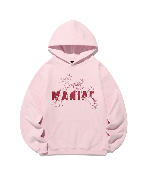 NICE GHOST CLUB（ナイスゴーストクラブ）の「MANIAC RABBITS HOODIE_PINK(NG2EFUM410A)（パーカー・レディース・ピンク・L/S/M）」の2枚目の写真