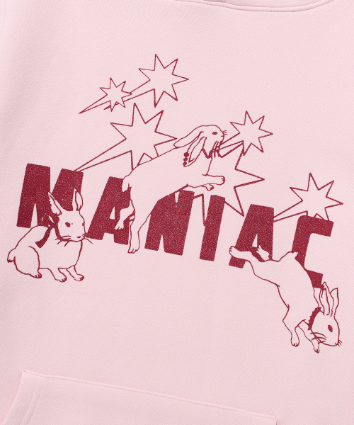 NICE GHOST CLUB（ナイスゴーストクラブ）の「MANIAC RABBITS HOODIE_PINK(NG2EFUM410A)（パーカー・レディース・ピンク・L/S/M）」の5枚目の写真
