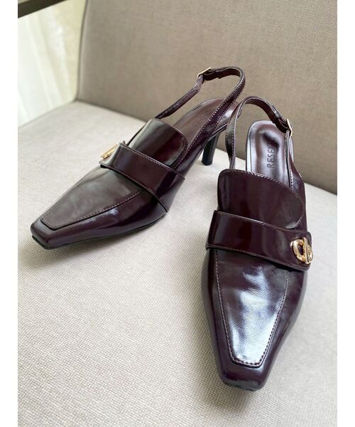 RESEXXY（リゼクシー）の「ポインテッドトゥローファーミュール（パンプス・レディース・ブラック/ブラウン・SMALL/MEDIUM/LARGE）」の13枚目の写真