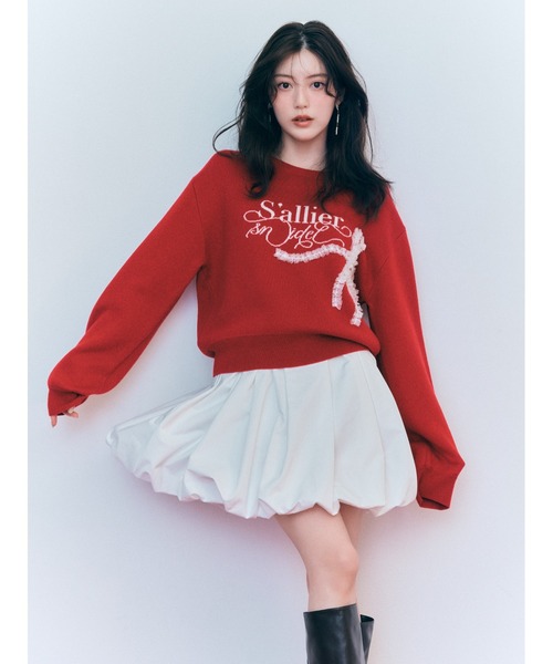 SNIDEL（スナイデル）の「バルーンフレアスカショーパン（その他パンツ・レディース・ブラック/ホワイト/ベージュ・1/0）」の2枚目の写真