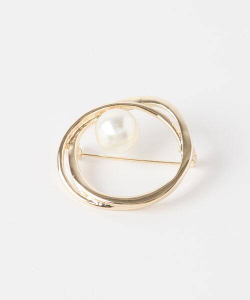 SMELLY（スメリー）の「ニュアンスサークルポイントパールブローチ（ブローチ/コサージュ・レディース・ゴールド系その他・-）」の3枚目の写真