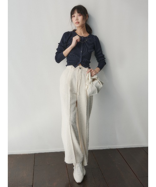 anuans（アニュアンス）の「リュクスビスコースニットカーディガン（カーディガン/ボレロ・レディース・ホワイト/ベージュ/ネイビー/ブラック/レッド/サックスブルー・S/M）」の17枚目の写真