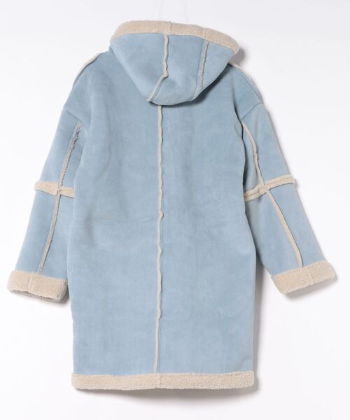 BILLABONG（ビラボン）の「【BILLABONG/ビラボン】MOUTON HOODED COAT/ロング　ムートンボアコート（ムートンコート・レディース・ブルー/ライトブラウン・MEDIUM）」の7枚目の写真