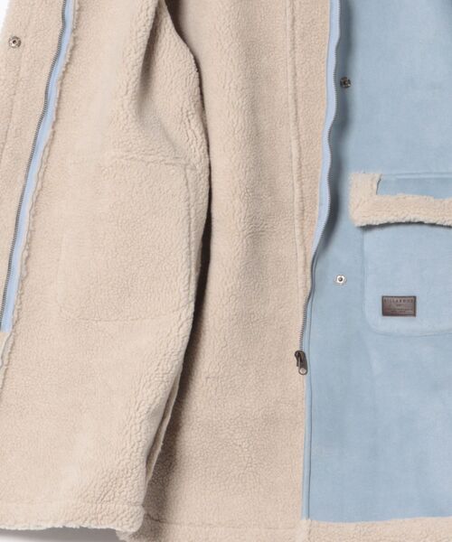 BILLABONG（ビラボン）の「【BILLABONG/ビラボン】MOUTON HOODED COAT/ロング　ムートンボアコート（ムートンコート・レディース・ブルー/ライトブラウン・MEDIUM）」の8枚目の写真