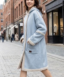 BILLABONG（ビラボン）の「【BILLABONG/ビラボン】MOUTON HOODED COAT/ロング　ムートンボアコート（ムートンコート）」