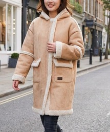 BILLABONG（ビラボン）の「【BILLABONG/ビラボン】MOUTON HOODED COAT/ロング　ムートンボアコート（ムートンコート）」