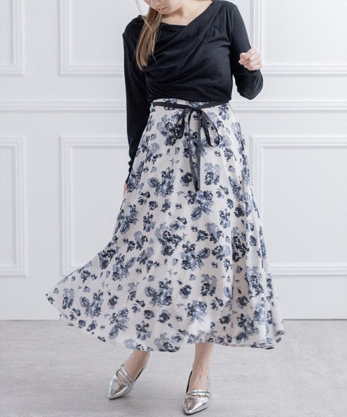 CLEAR BASIC（クリアベーシック）の「ドレープカットソー[カジュアル 着回し抜群 大人]≪新作≫（Tシャツ/カットソー・レディース・ピンク/グレー/グレイッシュベージュ/サックスブルー/ブラック/オフホワイト/ラベンダー・F）」の12枚目の写真