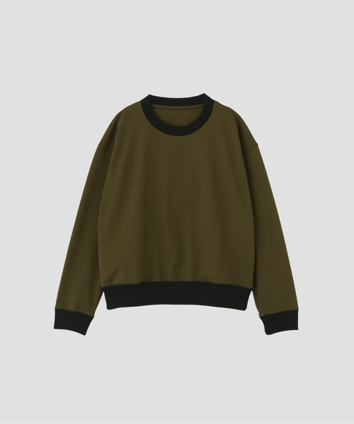 MARGARET HOWELL（マーガレットハウエル）の「HIGHDENCE POLYESTER JERSEY（Tシャツ/カットソー・レディース・オリーブ/ブラック・2）」の11枚目の写真