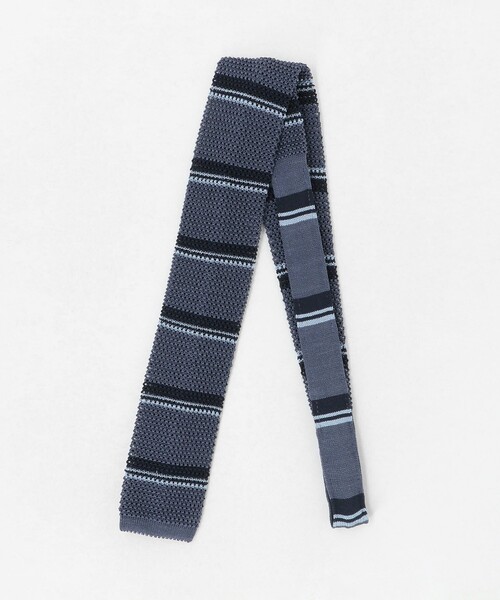 green label relaxing（グリーンレーベルリラクシング）の「＜Bleck＞6.5cm ニット ボーダー ネクタイ（ネクタイ・メンズ・ダークブラウン/ネイビー/ベージュ・FREE）」の3枚目の写真