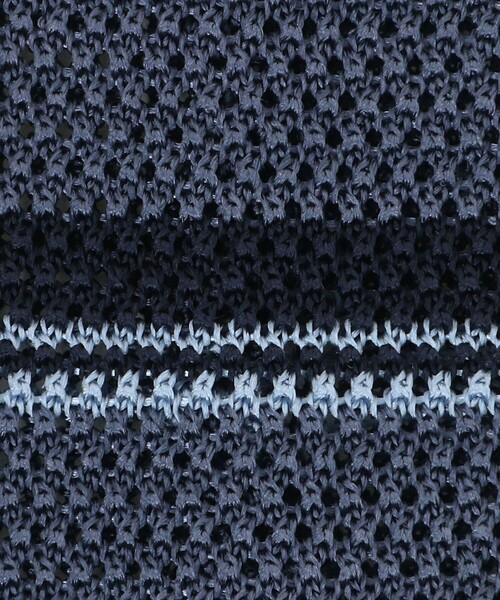 green label relaxing（グリーンレーベルリラクシング）の「＜Bleck＞6.5cm ニット ボーダー ネクタイ（ネクタイ・メンズ・ダークブラウン/ネイビー/ベージュ・FREE）」の6枚目の写真