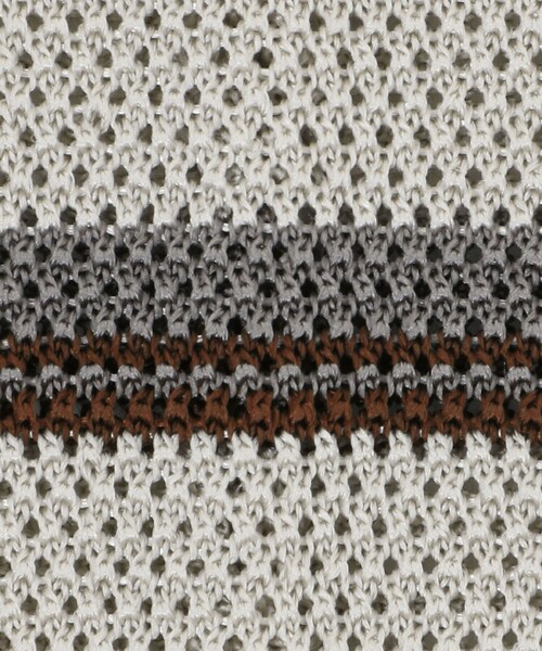 green label relaxing（グリーンレーベルリラクシング）の「＜Bleck＞6.5cm ニット ボーダー ネクタイ（ネクタイ・メンズ・ダークブラウン/ネイビー/ベージュ・FREE）」の8枚目の写真