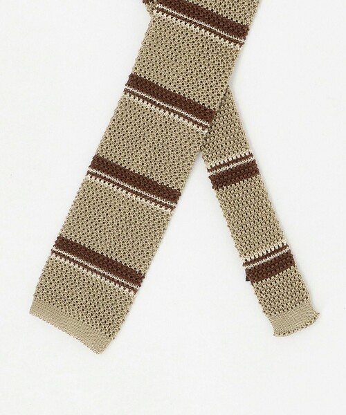 green label relaxing（グリーンレーベルリラクシング）の「＜Bleck＞6.5cm ニット ボーダー ネクタイ（ネクタイ・メンズ・ダークブラウン/ネイビー/ベージュ・FREE）」の9枚目の写真
