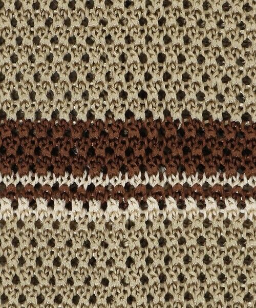 green label relaxing（グリーンレーベルリラクシング）の「＜Bleck＞6.5cm ニット ボーダー ネクタイ（ネクタイ・メンズ・ダークブラウン/ネイビー/ベージュ・FREE）」の10枚目の写真