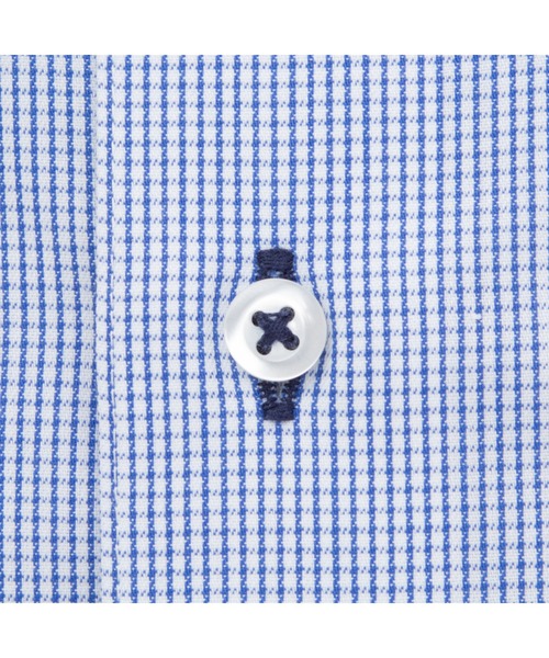 TOKYO SHIRTS（トウキョウシャツ）の「【吸水速乾】 形態安定ノンアイロン ボタンダウン 長袖ビジネスワイシャツ（ビジネスシャツ・メンズ・ブルー・首回り37cm-裄丈80cm/首回り39cm-裄丈80cm/首回り39cm-裄丈84cm/首回り41cm-裄丈82cm/首回り41cm-裄丈86cm/首回り42cm-裄丈82cm/首回り42cm-裄丈86cm/首回り43cm-裄丈82cm/首回り43cm-裄丈86cm/首回り37cm-裄丈84cm）」の5枚目の写真