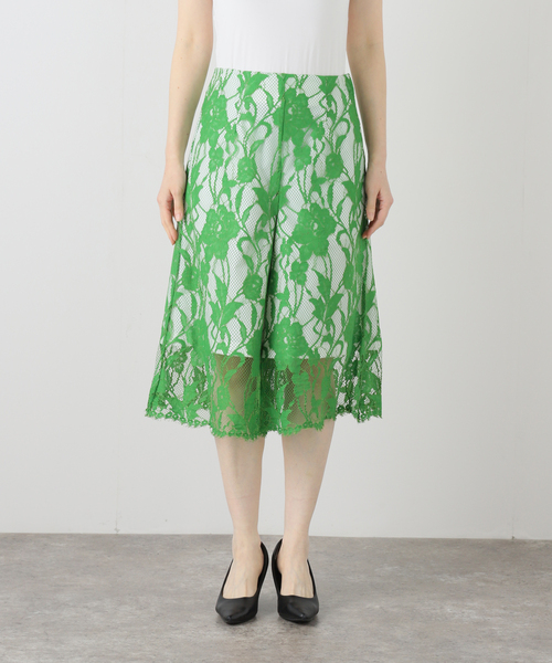 TOGA PULLA(トーガ プルラ)の「TOGA PULLA LACE CULOTTES PANTS TP261-FF236:パンツ(その他パンツ・レディース・グリーン・38/36)」の5枚目の写真