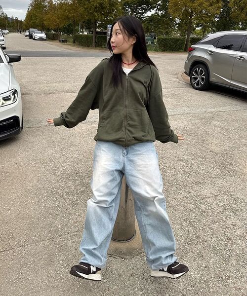 BROWNBREATH(ブラウンブレス)の「PIGMENT TAG HOOD ZIP UP - KHAKI(パーカー・レディース・その他・XL)」の13枚目の写真