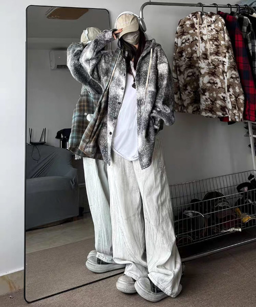 FVLMEN(フルメン)の「【FVLMEN】マーブル カモフラージュ シャツ パーカー(パーカー・メンズ・グレー/ブラウン/カモフラージュ・MEDIUM/LARGE/X-LARGE)」の7枚目の写真