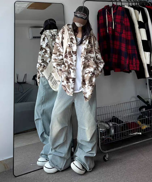 FVLMEN(フルメン)の「【FVLMEN】マーブル カモフラージュ シャツ パーカー(パーカー・メンズ・グレー/ブラウン/カモフラージュ・MEDIUM/LARGE/X-LARGE)」の8枚目の写真