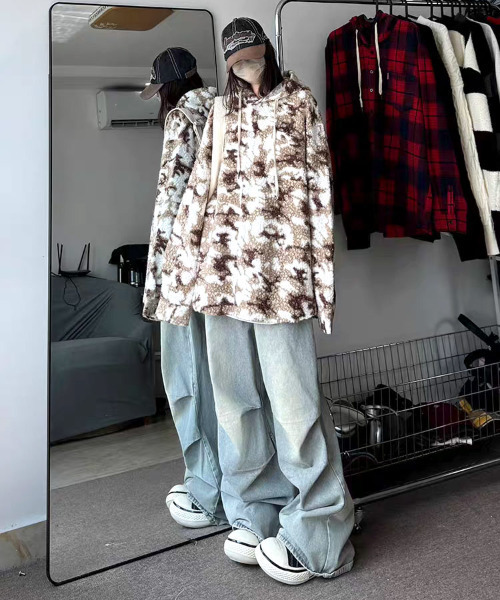 FVLMEN(フルメン)の「【FVLMEN】マーブル カモフラージュ シャツ パーカー(パーカー・メンズ・グレー/ブラウン/カモフラージュ・MEDIUM/LARGE/X-LARGE)」の9枚目の写真