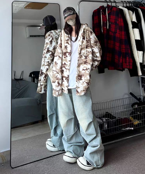 FVLMEN(フルメン)の「【FVLMEN】マーブル カモフラージュ シャツ パーカー(パーカー・メンズ・グレー/ブラウン/カモフラージュ・MEDIUM/LARGE/X-LARGE)」の11枚目の写真