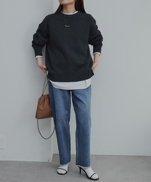 PUAL CE CIN（ピュアルセシン）の「万能レイヤードプルオーバーブラウス（シャツ/ブラウス・レディース・オフホワイト/ブルー・FREE）」の8枚目の写真